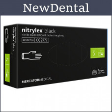 Перчатки нитриловые неопудренные Nitrylex Black S (Нитрилекс) черные 100 шт/уп