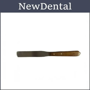 Metal kneading spatula with a wooden handle