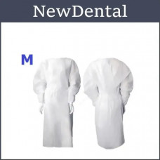 Non-woven hygienic gown WHITE 10 pcs Mercator Medical M