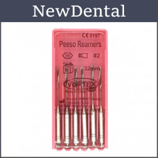 Piezo Reamers Peeso Reamers 2, 32mm Reamers, Root Canal Expanders, (6 pcs.), Vortex