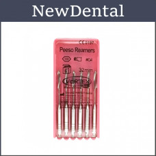 Piezo Reamers Peeso Reamers 4, 32mm Reamers, Root Canal Expanders, (6 pcs.), Vortex