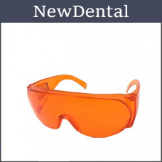 Dental protective glasses, dental protective glasses, for working with a photopolymer lamp Orange