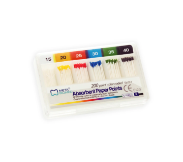 Meta Biomed Absorbent Paper Points, Meta Biomed Paper pins 02 №15-40, 200pcs