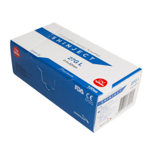SHINJECT 27G L Carpule Needles (0.4x32mm), Blue, 100 pcs