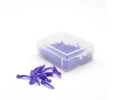 Plastic anatomical blades with a hole PURPLE (L) 75 pcs Vortex