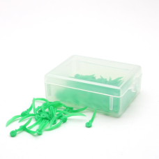 Plastic anatomical blades with a hole GREEN (S) 100 pieces Vortex