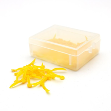Plastic anatomical blades with a hole YELLOW (M) 100 pcs Vortex
