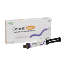 Core-it (Коре Іт), ЖОВТИЙ 1 шприц 10г, цемент подвійного твердіння, Spident