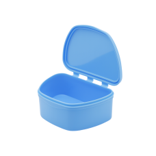 Box for dentures, JD Blue