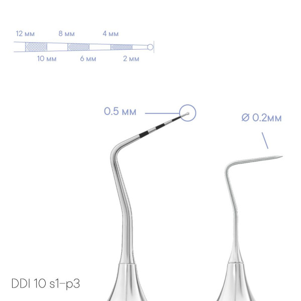 DDI 10 s1-p3 Diagnostic probe TYPE 2 (diagnostic standard 2mm) Meddins