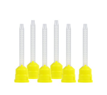 Nozzles for mixing impression materials, YELLOW 