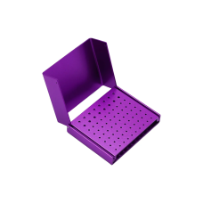 Stand for drills 76 holes (60FG + 16RA), PURPLE, aluminum, autoclavable
