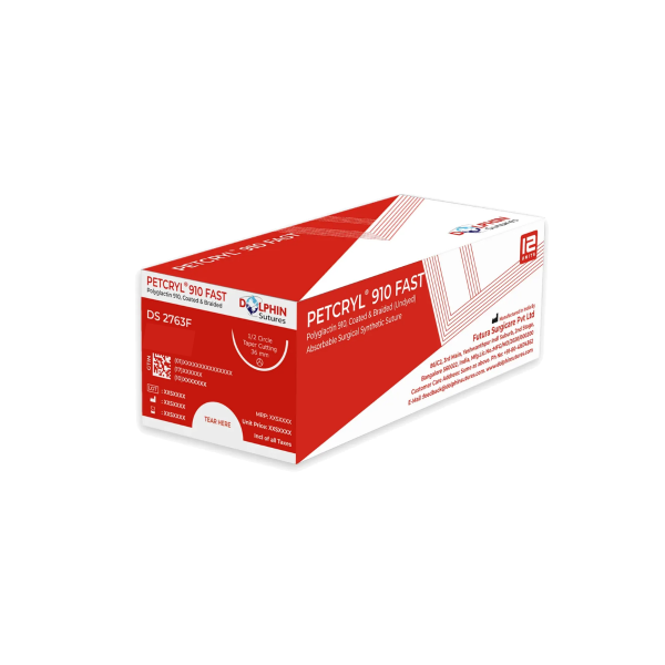 Suture material - Polyglactin Fast (Dolphin Sutures) 4/0 col.