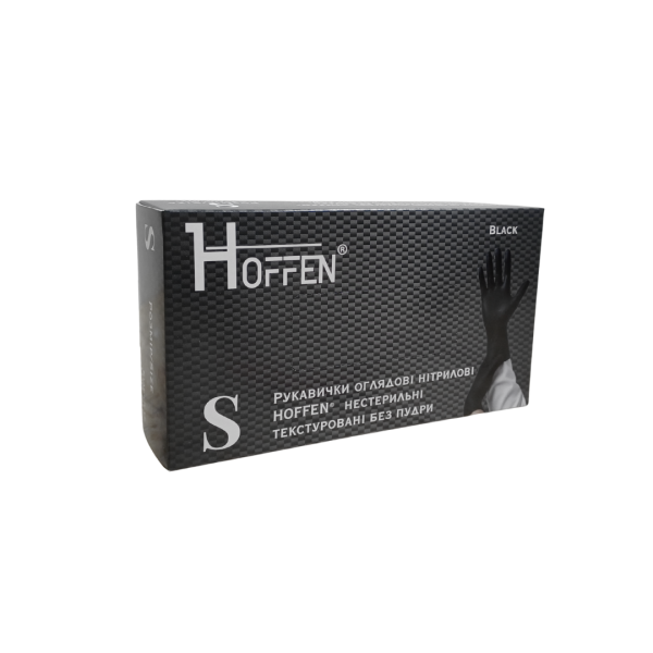 Nitrile gloves HOFFEN Black (3.2g) - S