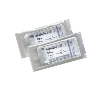 Шовний матеріал (пга розсмоктується) 5/0 колющий ОЛІМП 