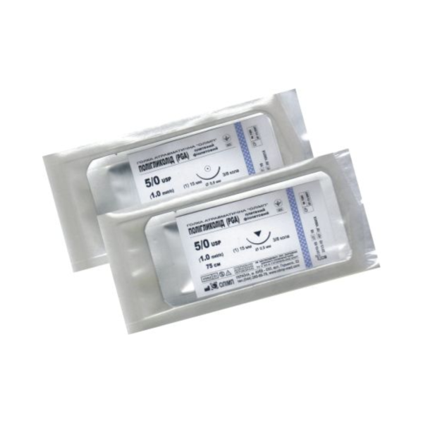 Suture material (dissolvable pga) 5/0 cutting OLYMP