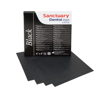 Rubber dam latex, black with mint aroma, Thick, 152mm*152mm 36pcs