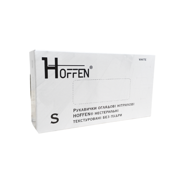 Перчатки нитриловые HOFFEN Белые - S