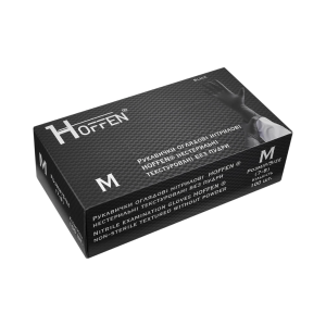 Nitrile gloves HOFFEN Black (3.2g) - M
