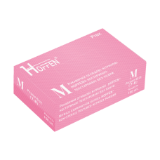 Рукавички нітрилові HOFFEN Рожевий блідий – S