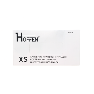 Рукавички нітрилові HOFFEN Білі - XS Рукавички нітрилові HOFFEN Білі - XS