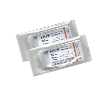 Suture material catgut chromed 5/0 barbed