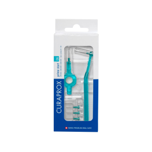 Prime interdental brush set (5 pcs + 2 holders) blue CURAPROX