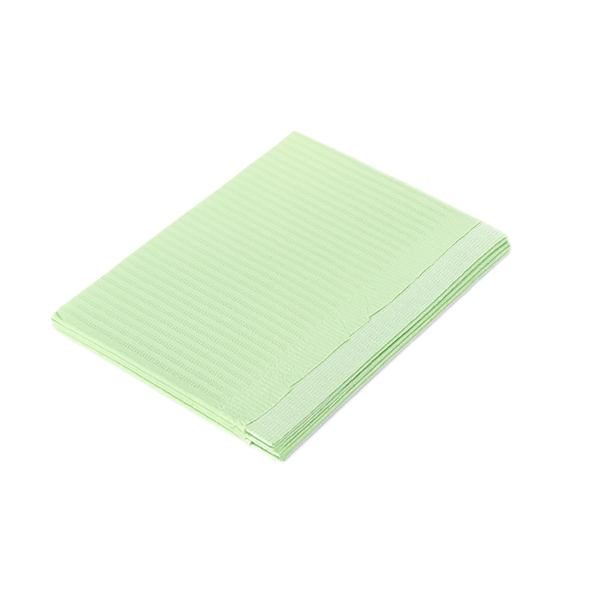 Нагрудники стоматологические ЯЩИК 500шт МЯТНО-ЗЕЛЕНЫЕ